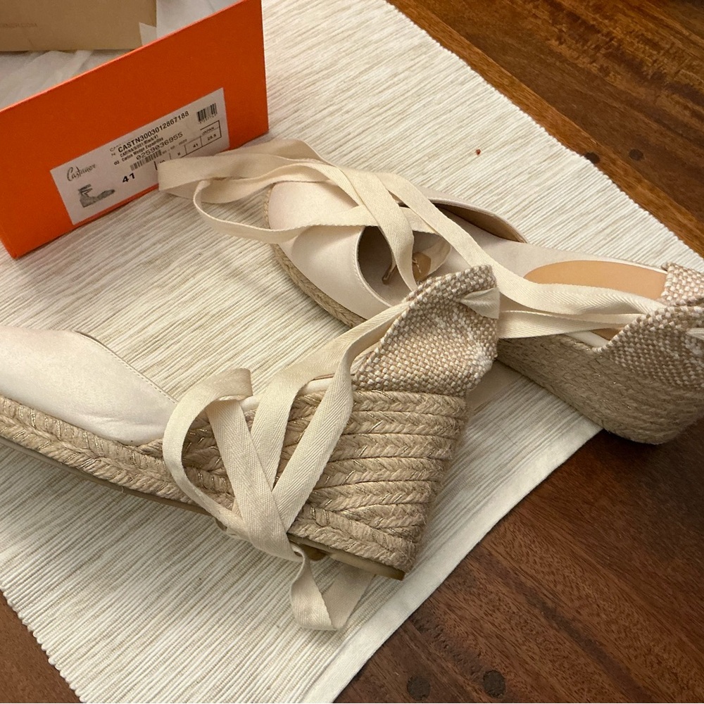 Castaner Carina Wedge Espadrilles with tie straps. - Picture 6 of 6